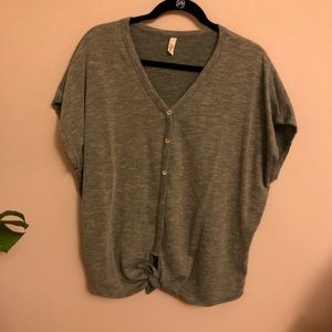 Tie Front Short Sleeve